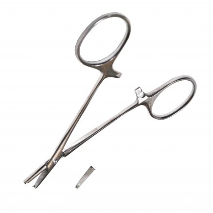 Затискач кровоспинний, по Hartmann micro, очний, прямий із зубом. Довжина 8,4 см